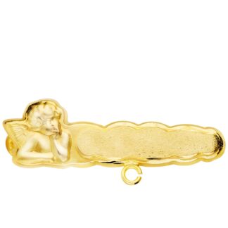 Alfiler Bebe Oro Amarillo Angelito Tallado 28X8 Mm