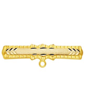 Alfiler Oro Amarillo Tallado 30X6 Mm