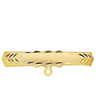 Alfiler Oro Amarillo Tallado 30X6 Mm