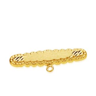 Alfiler Oro Amarillo Tallado 30X6.5 Mm
