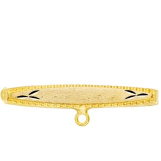 Alfiler Oro Amarillo Tallado 30X5 Mm