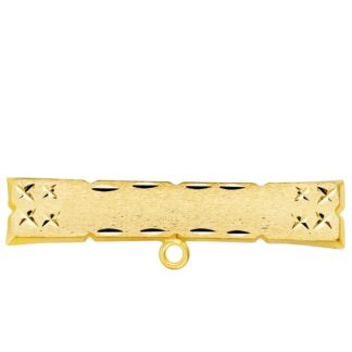Alfiler Oro Amarillo Tallado 30X6 Mm