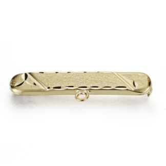 Alfiler Bebe Oro Amarillo Tallado  29X5mm