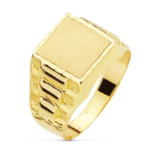 Sello Oro Amarillo Cadete Hueco. Zona Grabado 9 X 9 Mm