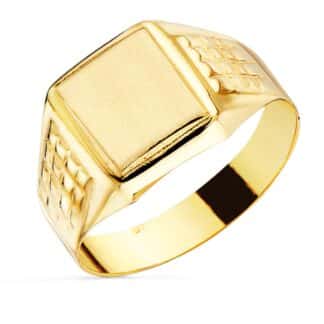 Sello Oro Amarillo Caballero Hueco Lateral Brillo. Zona Grabado: 10X9 Mm