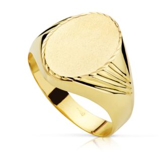 Sello Oro Amarillo Caballero Hueco. Zona Grabado 16X12 Mm