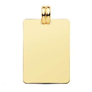 Placa Chapa Lisa Oro Amarillo 28X20 Mm