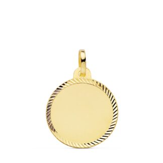 Placa Chapa Disco Oro Amarillo Liso Mate Helice 18 Mm