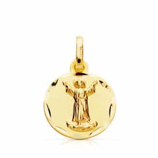 Medalla Oro Amarillo Ni�O Divino 9K 14 Mm