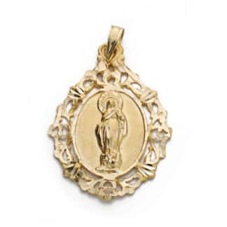 Medalla Oro Amarillo Virgen Inmaculada 9K 31X23mm