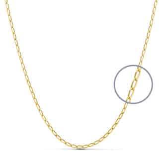 Cadena Oro Amarillo Bilbao Maciza. Ancho: 1,2 Mm. Largo: 45 Cm