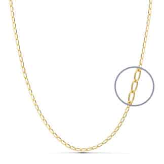 Cadena Oro Amarillo Bilbao Maciza. Ancho: 2 Mm. Largo: 50 Cm