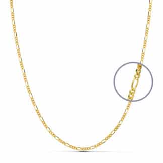 Cadena Oro Amarillo Cartier 3X1 Maciza. Ancho: 1,3 Mm. Largo: 50 Cm
