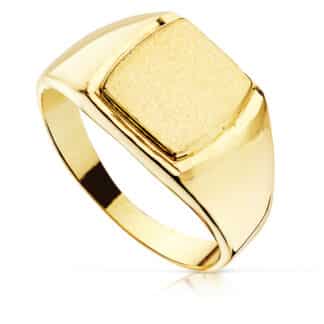 Sello Oro Amarillo Macizo Liso Tonel. Zona Grabado: 11X11 Mm