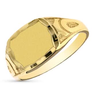 Sello Oro Amarillo Hueco Cadete Tallado. Zona Grabado: 9X8 Mm