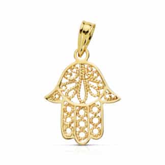 Colgante Oro Amarillo Mano De Fatima 19X15 Mm