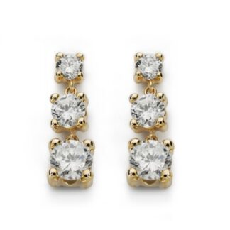 Pendientes Oro Amarillo Tres Garras Disminucion Cierre Presion