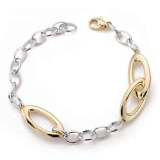 Pulsera Oro Bicolor Hueca 20Cm