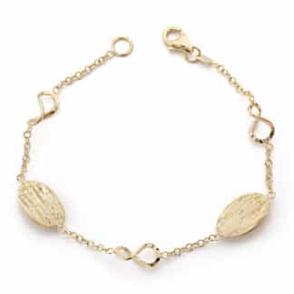 Pulsera Oro Amarillo Hueca 19.5Cm