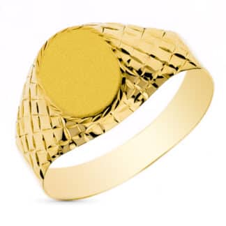 Sello Oro Amarillo Cadete Hueco Tallado. Zona Grabado: 11 X 9 Mm
