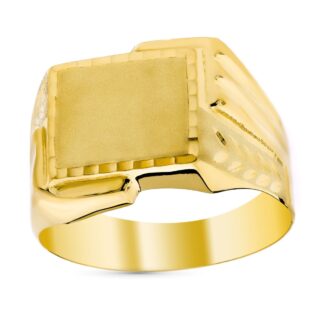 Sello Oro Amarillo Caballero Tallado Diamantado Zona De Grabacion 13X11 Mm