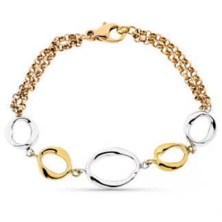Pulsera Tricolor Hueca 19Cm