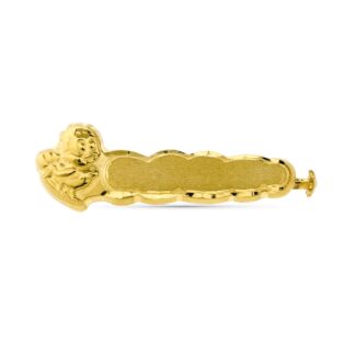 Alfiler Oro Amarillo Pollito 28X9 Mm