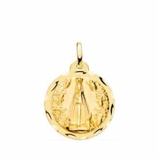 Medalla Oro Amarillo Virgen Nuestra SeñOra De BegoñA Tallada 20 Mm