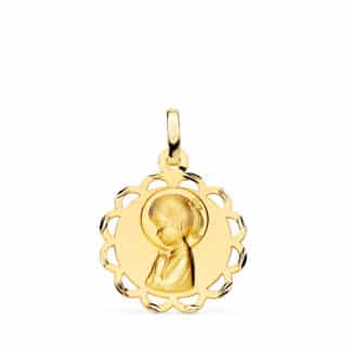 Medalla Virgen Niña Calada 19Mm